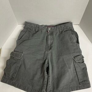 Quiksilver Men’s Gray Cargo Shorts Relaxed Fit Utility Design